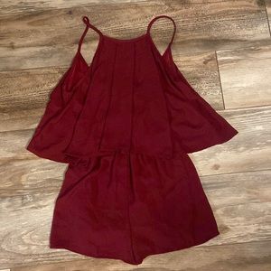 Maroon Romper